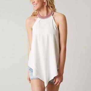 We The Free Twin Peaks High Neck Halter Tank Top